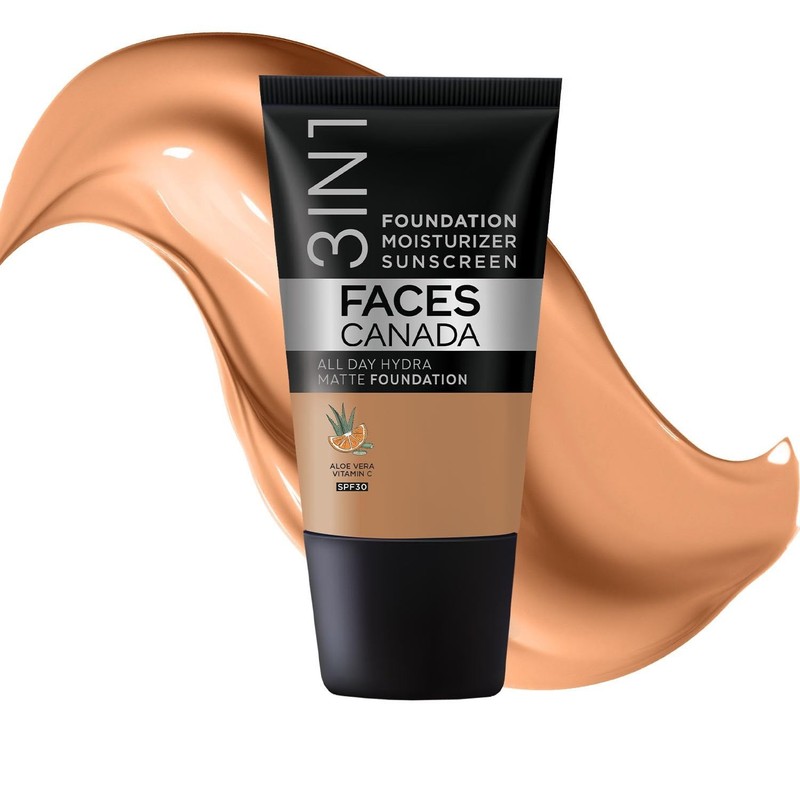 FACES CANADA All Day Hydra Matte Foundation – Mini Foundation Warm Sand (18 ml)