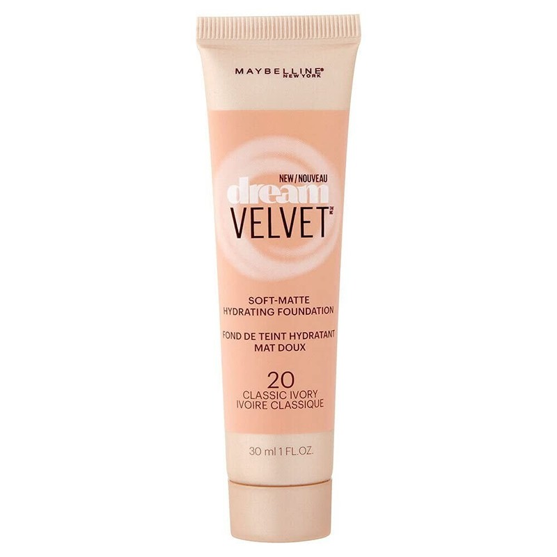 Maybelline New York Dream Velvet Soft-Matte Hydrating Foundation, Classic Ivory