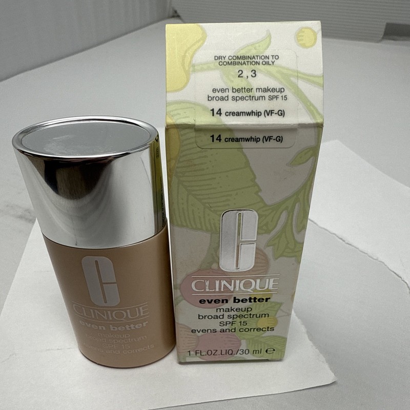 Clinique Even Better Makeup *14 Creamwhip* Foundation BNIB 1 Oz Full Size