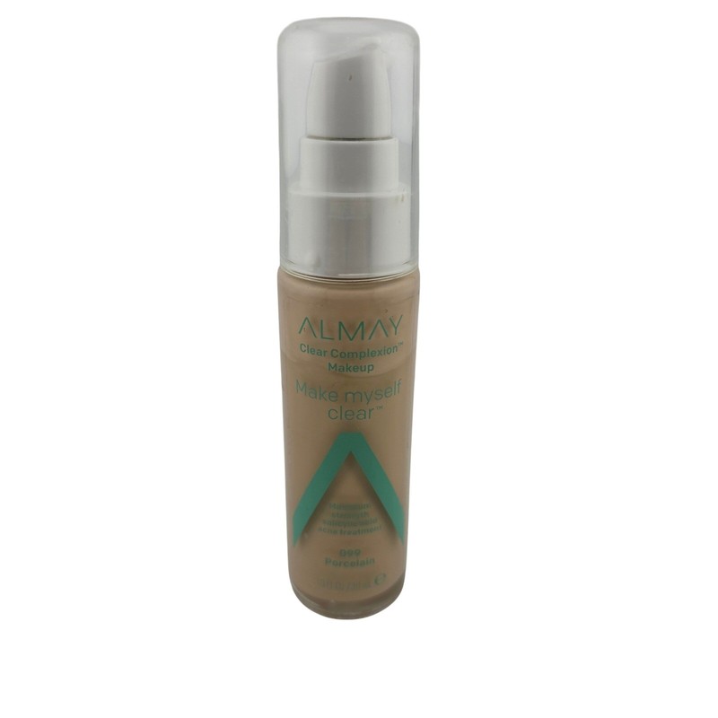 Almay Clear Complexion Makeup 099 Porcelain Liquid Foundation Matte 1oz
