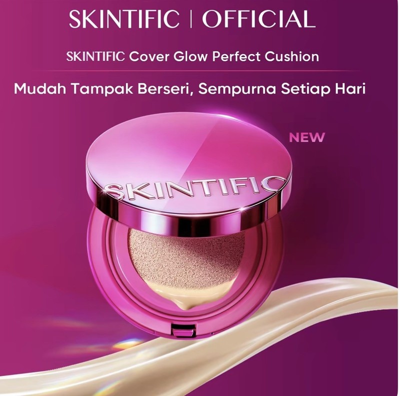 SKINTIFIC Cover Glow Perfect Pink Cushion LongLasting Healthy Radiant Finish 11g