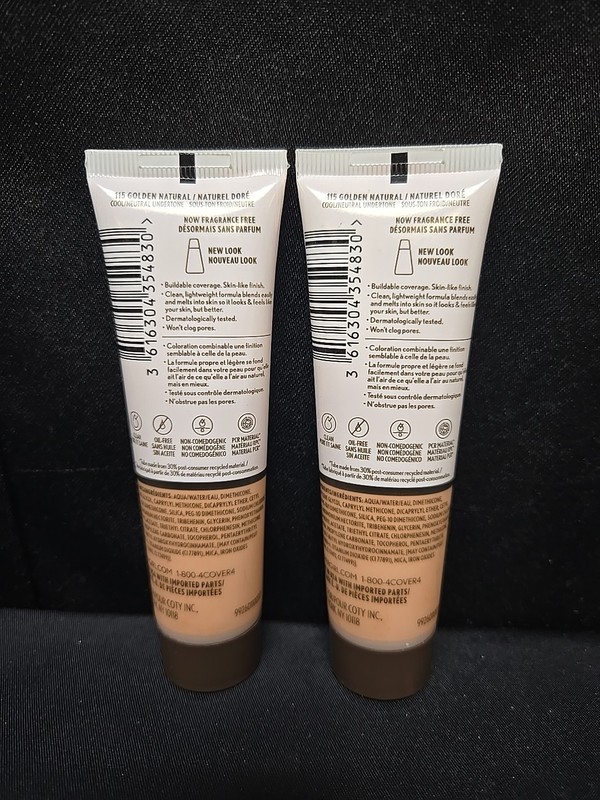 2pc Lot #115 Golden Natural Covergirl Clean Invisible Foundation 1 Fl Oz Each gallery