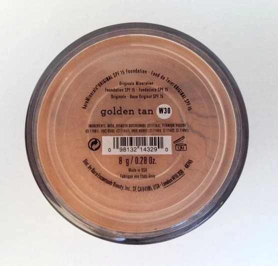 BareMinerals Original Loose Powder Foundation SPF 15 Golden Tan W30 0.28oz / 8g