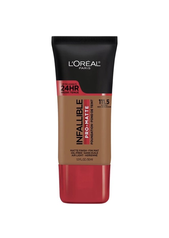 L'Oreal Paris Infallible Pro-Matte Liquid Foundation Makeup 111.5 Nutmeg 1 fl oz gallery