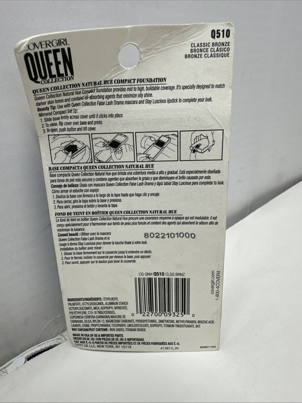 COVERGIRL Queen Natural Hue Compact Foundation #Q510 CLASSIC BRONZE See Photos gallery