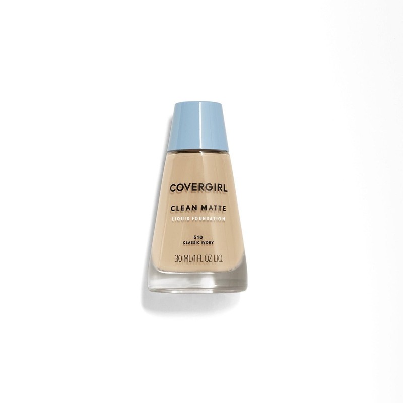 5 Pack COVERGIRL Clean Matte Liquid Foundation, 510 Classic Ivory