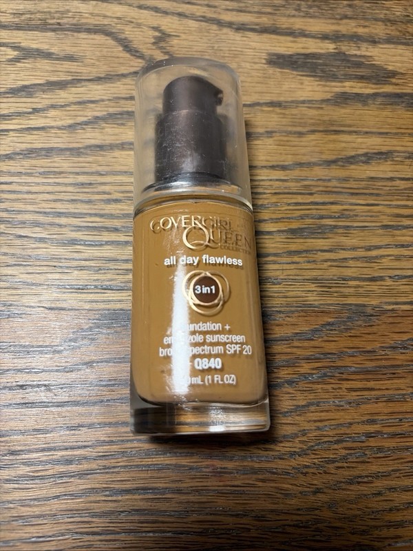 CoverGirl Queen All Day Flawless 3-in-1 Foundation #840 ALMOND GLOW Discontinued