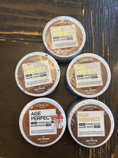 L’Oreal Age Perfect Tinted Balm Foundation 20 Deep 4 Pack + Bonus 10 Deep NEW