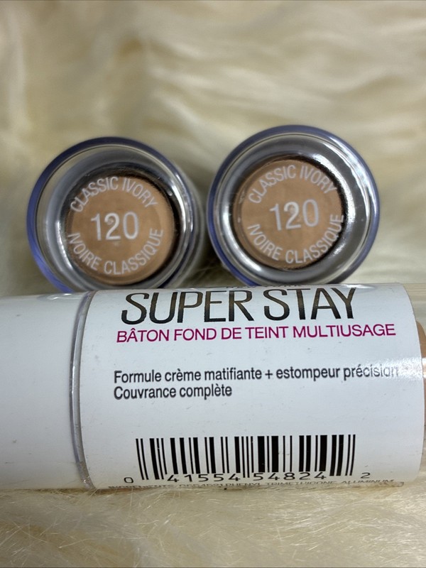 2x Maybelline Super Stay Foundation Stick Cream To Matte #120-Classic Ivory gallery