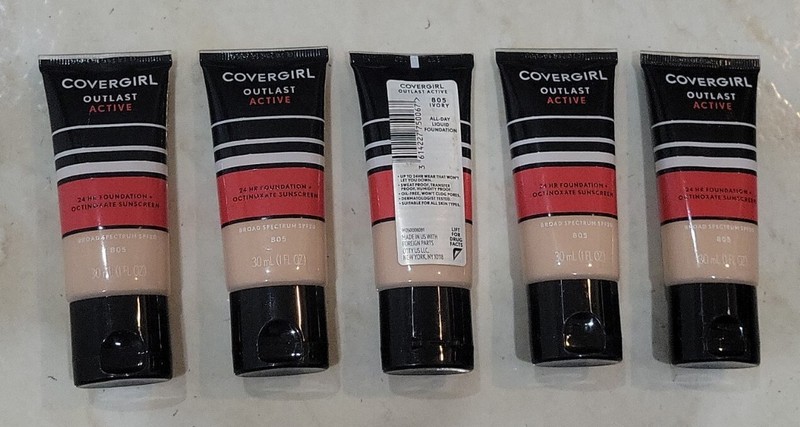 5 – Covergirl Outlast Active 24 Hour Foundation + SPF 20 #805 Ivory 1 Oz Each