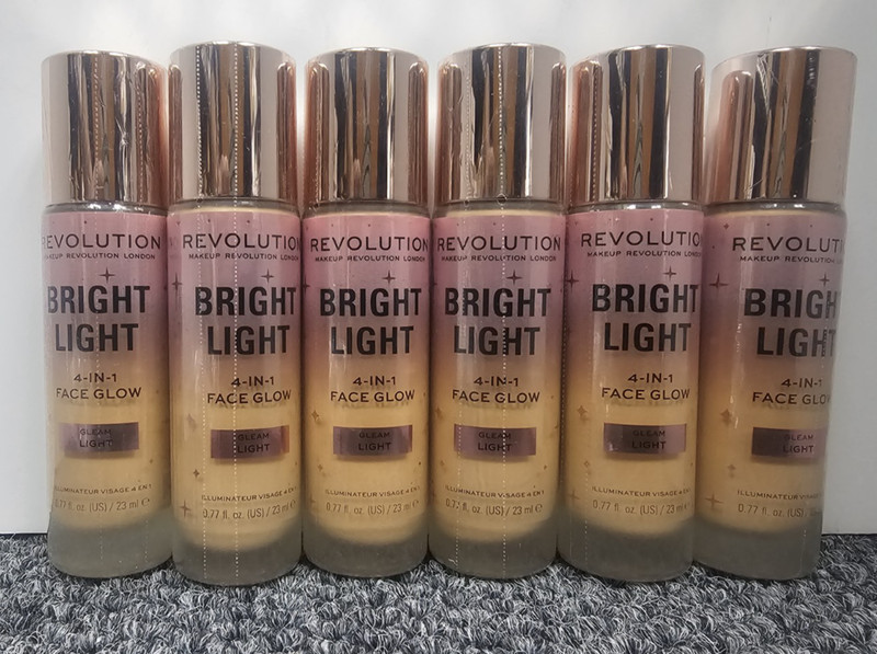 6 X Revolution 0.77 Fl Oz/each GLEAM LIGHT 4-in-1 BRIGHT LIGHT Face Glow
