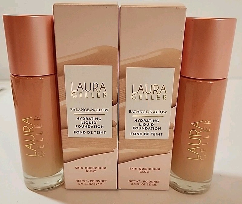 LOT 2 – PORCELAIN Laura Geller Balance N Glow Hydrating Liquid Foundation Makeup