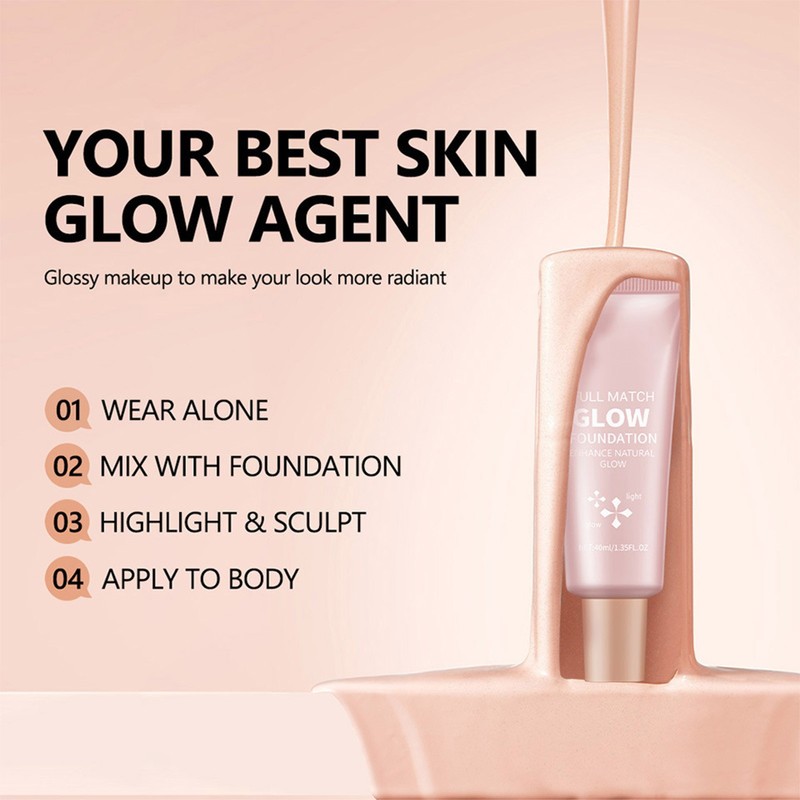 1Pcs Shimmery Liquid Foundation Glow Foundation Suitable For All Skin Types gallery