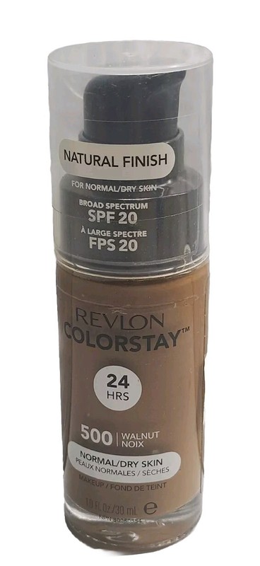 Revlon ColorStay 24hr Normal/Dry Skin natural Finish Foundation 500 walnut