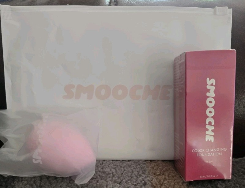 Smooche Foundation Korean Color Changing Foundation, All Skin Types W/ Blender