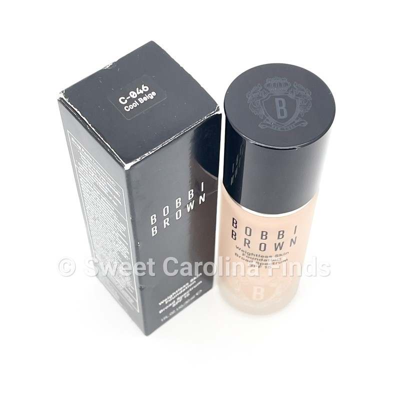 Bobbi Brown Weightless Skin Foundation SPF 15 C-046 Cool Beige 1oz Full Size NEW gallery