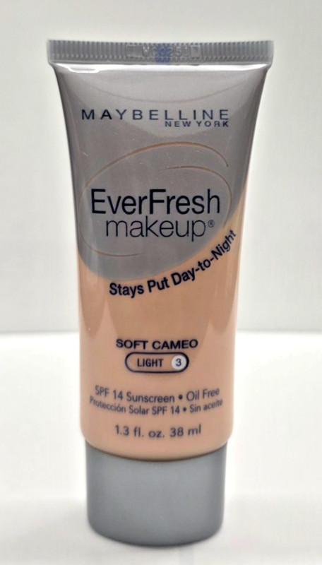 NEW Maybelline EverFresh Makeup Foundation-Soft Camera Light 3, 1.3 FL OZ