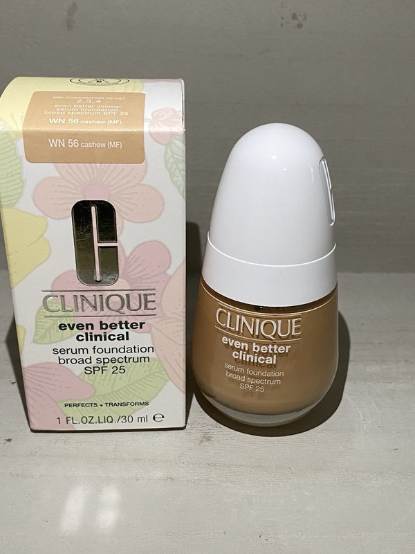 Clinique Even Better Clinical Serum Foundation WN 56 Cashew MF SPF 25 1.0 Oz NEW