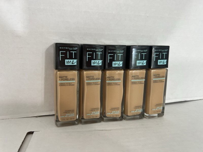 Maybelline 5-PACK Fit Me Matte Liquid Foundation 230 Natural Buff 1 FL OZ