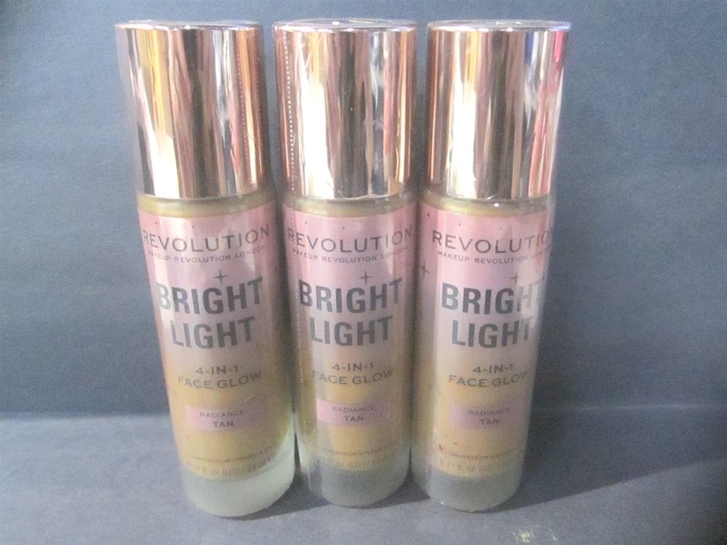 Revolution 0.77fl oz. Radiance Tan 4-in-1 Bright Light Face Glow – Lot of 3