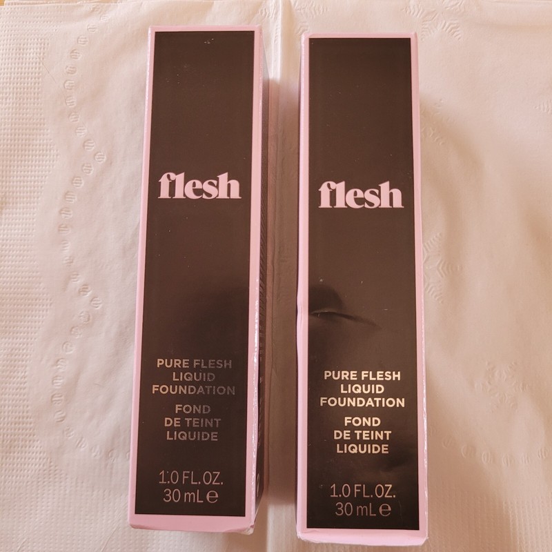 NEW 2pc Flesh Beauty By Revlon Pure Flesh Liquid Foundation #35 Smore Neutral