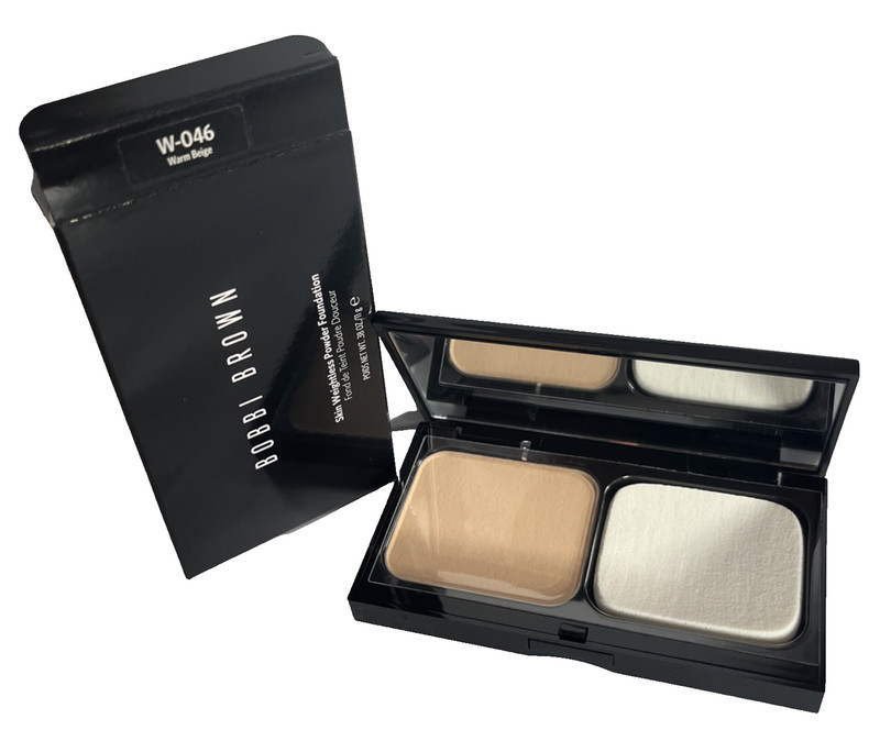 Bobbi Brown Skin Weightless Powder Foundation W-046 WARM BEIGE 0.38 Oz/ 11 g New