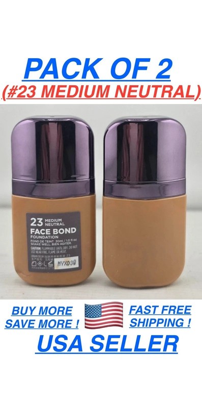 URBAN DECAY ~ FACE BOND WATERPROOF FOUNDATION, 1 FL OZ #23 MEDIUM NEUTRAL, NWOB