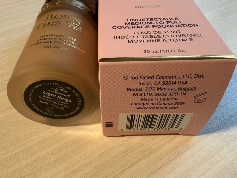 Too Faced Born This Way Foundation - LIGHT BEIGE - Full Size 1oz / 30ml BNIB gallery