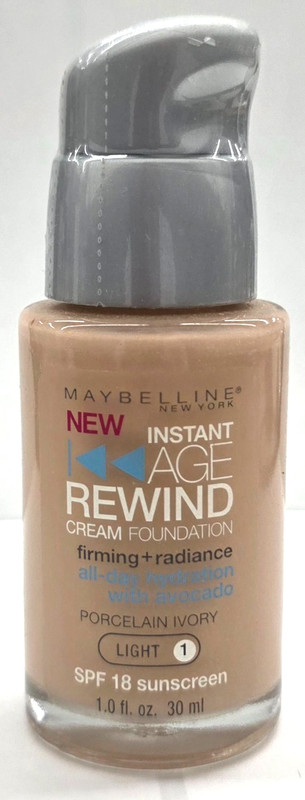 NEW MAYBELLINE Instant Age Rewind Cream FOUNDATION-PORCELAIN IVORY LIGHT 1