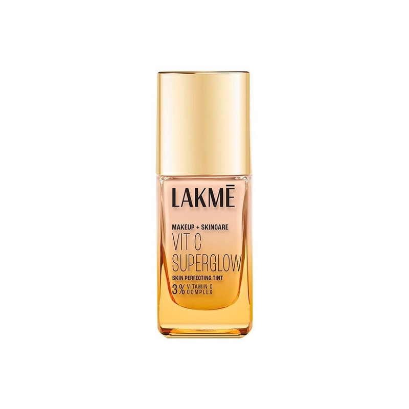 Lakme Makeup+Skincare VitC Superglow Skin Perfecting Tint Cool Ivory C100 25ml