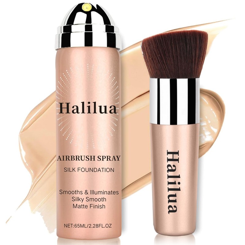 Airbrush Foundation Spray with Brush – Full Coverage Magic Minerals Hydrating