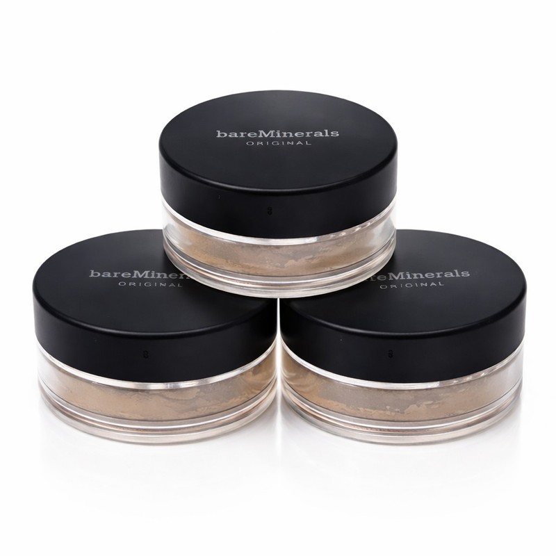 3 X Lot bareMinerals Original SPF 15 Foundation MEDIUM C25 XL 8g ~ NEW/SEALED